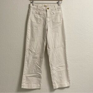 Marine Layer Cream Patch Pocket Chinos, Size 6